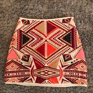 Topshop Printed Skirt